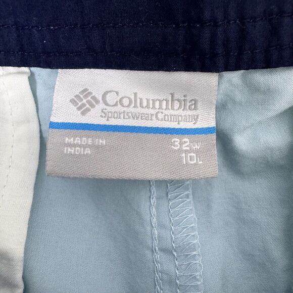 Columbia Mens Washed Out 10" Chino Shorts Size 34 Light Blue Outdoor Preppy NWT - Picture 5 of 7